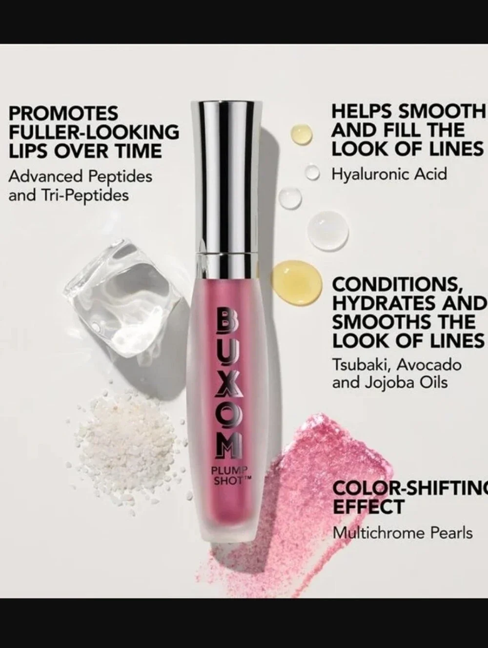 Buxom Plump Shot Peptide Lip Serum Multichrome Tint BNIB